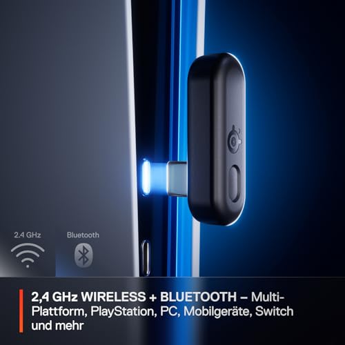 SteelSeries Arctis GameBuds für PS5 - Wireless In Ear Gaming Kopfhörer - 2,4GHz + BT5.3 - ANC/Transparenzmodus - Wasserbeständig IP55 - 40 Std. Akku - Drahtloses Laden - Für PS5, PC, Switch 2, Mobil Bild 5
