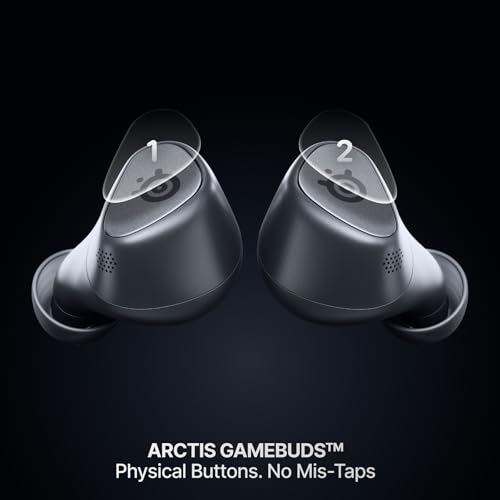 SteelSeries Arctis GameBuds für PS5 - Wireless In Ear Gaming Kopfhörer - 2,4GHz + BT5.3 - ANC/Transparenzmodus - Wasserbeständig IP55 - 40 Std. Akku - Drahtloses Laden - Für PS5, PC, Switch 2, Mobil Bild 3