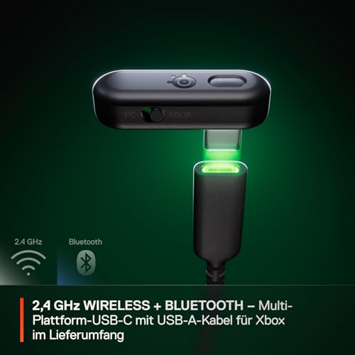 SteelSeries Arctis GameBuds für Xbox – Wireless In Ear Gaming Kopfhörer – 2,4GHz + BT 5.3 – ANC/Transparenzmodus –Wasserbeständig IP55 – 40H Batterie – Drahtloses Laden –Xbox, PS5, PC, Switch 2, Mobil Bild 5