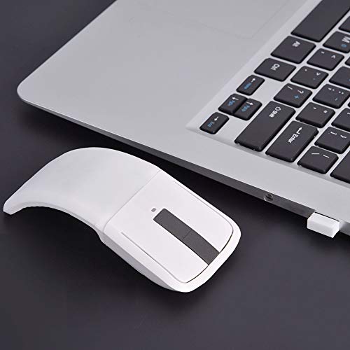 Dpofirs Arc Mouse, Ergonomische Maus 2,4 GHz Faltbare Arc Touch Maus Mäuse USB-Empfänger für PC Notebook Smart TV (White) Bild 3