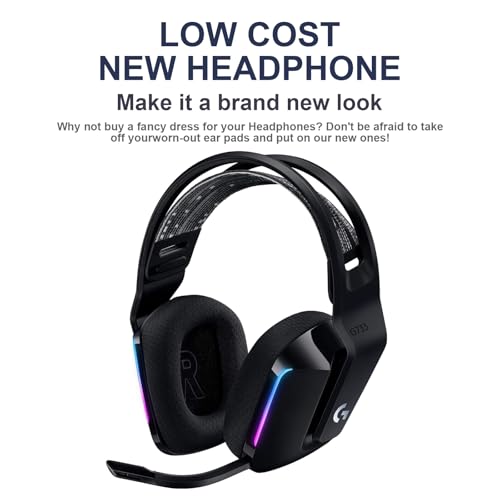 G733 Ersatz-Ohrpolster aus Netzstoff, kompatibel mit Logitech G733 Lightspeed RGB kabellosen Kopfhörern, Memory-Schaum, Ohrpolster, Ohrenschützer, Ohrmuscheln, Reparaturteile (Kühlende Gel) Bild 3