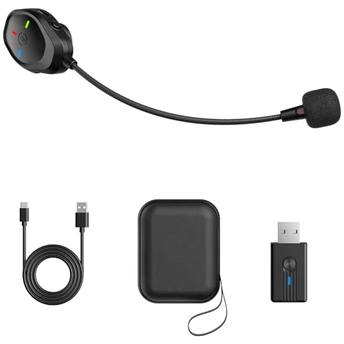 TONOR Kabellos ModMic Kompatibel mit PS4/PS5, Rauschunterdrückung/EIN-klick-Mute/USB-Aufladbar, Abnehmbares Magnet Mikrofon für Gaming Headsets, Boom Mic Kompatibel mit PS4, PS5, PC, Laptop, TGP1 Bild 1