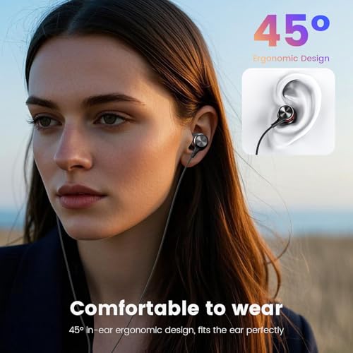MOSWAG In Ear Kopfhörer mit Kabel, In Ear Kopfhörer 3.5mm Klinke, Anschlussom Kabel Ohrhörer mit Mikrofon und Lautstärkeregler für iPhone, Samsung, Desktop PC, Tablets, Laptops, MP3, MP4 (1PACK) Bild 4