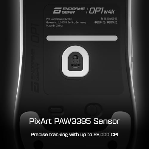 ENDGAME GEAR OP1w 4k Wireless Gaming Maus Weiß - 4000Hz Polling Gaming Maus Kabellos | Ausgewählte GX Switches | PixArt PAW3395 Sensor - optische ohne Kabel Bild 4