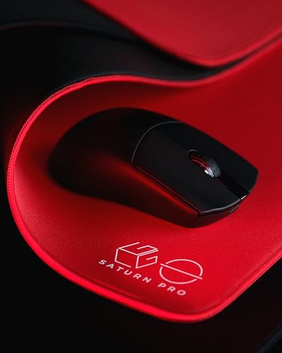 Lethal Gaming Gear Saturn PRO Gaming Mauspad - XL - XSOFT - Rot Rechteckig Schreibtischunterlage, Mousepad für Gaming PC (490 x 420mm) Bild 3