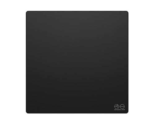 Lethal Gaming Gear Saturn PRO Gaming Mauspad - XL SQ - XSOFT - Schwarz Quadrat Schreibtischunterlage, Mousepad für Gaming PC (500 x 500mm) Bild 1