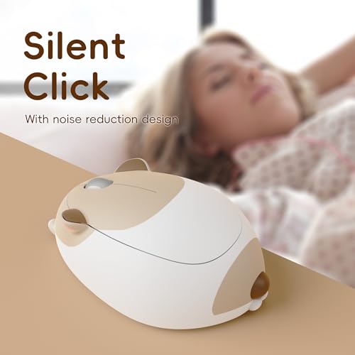 Akko Kabellose Gaming-Maus in Ragdoll-Katzenform, 2,4 GHz mit USB-Empfänger, 1200 DPI optisches Tracking, ergonomisch, leises Klicken, geräuschlose kabellose Maus, kompatibel mit Mac/Win (Ragdoll Cat) Bild 5