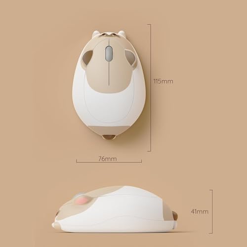 Akko Kabellose Gaming-Maus in Ragdoll-Katzenform, 2,4 GHz mit USB-Empfänger, 1200 DPI optisches Tracking, ergonomisch, leises Klicken, geräuschlose kabellose Maus, kompatibel mit Mac/Win (Ragdoll Cat) Bild 6