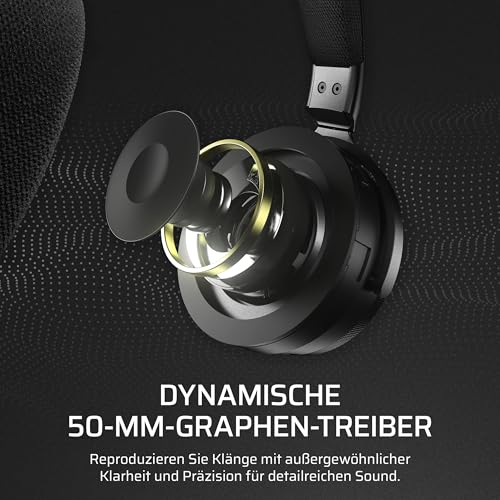Corsair Virtuoso MAX Wireless Gaming-Headset mit Bluetooth – Dolby Atmos, SoundID, Aktive Geräuschunterdrückung, Mikrofon in Rundfunkqualität, Graphene-Treiber, für PC, Mac, PS5, PS4 – Kohlenstoff Bild 3
