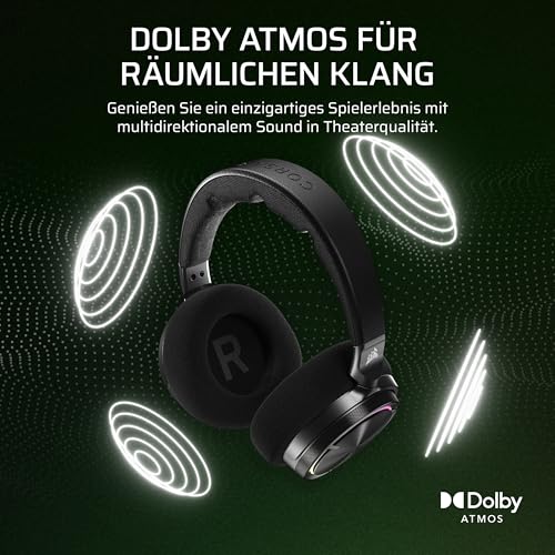 Corsair Virtuoso MAX Wireless für Xbox Gaming-Headset mit Bluetooth – Dolby Atmos, Aktive Geräuschunterdrückung, Mikrofon in Rundfunkqualität, für Xbox, PC, Mac – Kohlenstoff Bild 4