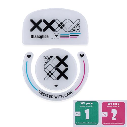 HUYUN Abgerundete geschwungene Kanten Ultra Starke Glasmaus Skatez & Mausfüße & Mäusefüße & Maus Skates Kompatibel für Logit G Pro X Superlight Wireless Gaming Mouse（GPRO X Füße） Bild 4