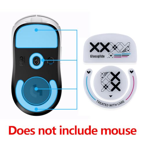 HUYUN Abgerundete geschwungene Kanten Ultra Starke Glasmaus Skatez & Mausfüße & Mäusefüße & Maus Skates Kompatibel für Logit G Pro X Superlight Wireless Gaming Mouse（GPRO X Füße） Bild 5