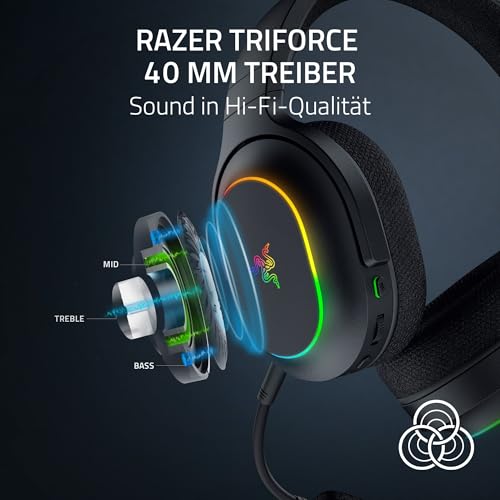 Razer Barracuda X Chroma - kabelloses Multiplattform-Gaming-Headset mit 6 Zonen Chroma RGB (SmartSwitch Hyperspeed & Bluetooth, 40mm Treiber, abnehmbares HyperClear Cardioid-Mikrofon) Schwarz Bild 5