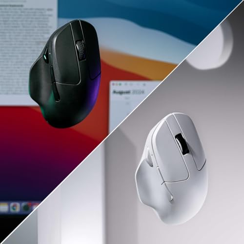 Keychron M7 Kabellose Optische Maus, 2.4G/Bluetooth/Kabelgebunden Ergonomisches Design Leichtgewicht 63g Anpassung Makrotaste (Weiß) Bild 2