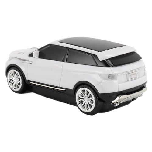 CCYLEZ Sportwagen-Maus, Coole Kabellose Maus in Autoform mit 1600 DPI und USB-Empfänger für Laptop (White) Bild 1