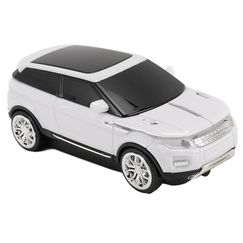 CCYLEZ Sportwagen-Maus, Coole Kabellose Maus in Autoform mit 1600 DPI und USB-Empfänger für Laptop (White) Bild 3