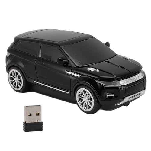 CCYLEZ Sportwagen-Maus, Coole Kabellose Maus in Autoform mit 1600 DPI und USB-Empfänger für Laptop (Black) Bild 1