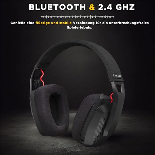 THE G-LAB - Korp Platinium - Kabelloses Gaming Headset Aufladbar PC/PS4/PS5 - Kabelloses Bluetooth / 2,4 GHz - Mit Hochwertigem Stereosound und Stabiler Verbindung - Neu Bild 2