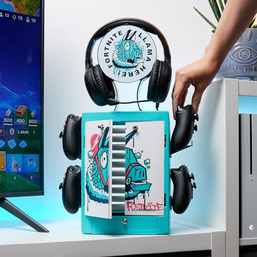 Numskull Offizieller Fortnite Gaming-Schrank Controller-Halter & Headset-Ständer für PS5, Xbox Series X|S und Nintendo Switch Bild 2