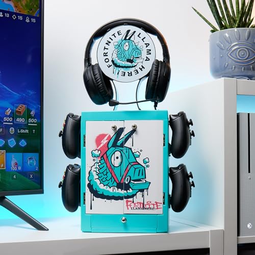 Numskull Offizieller Fortnite Gaming-Schrank Controller-Halter & Headset-Ständer für PS5, Xbox Series X|S und Nintendo Switch Bild 5