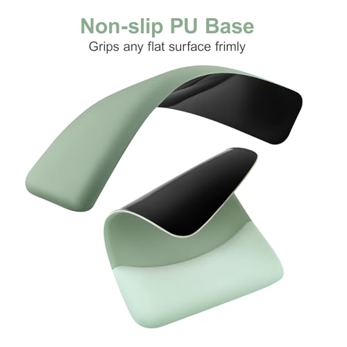 MOSISO Tastatur Mauspad Set, Großes Schreibtischunterlage Desk Mat & Rechteckige Handballenauflage Tastatur & Handgelenkauflage Ergonomisches Mauspad & Untersetzer - Rutschfestes, Büro,Antikes Grün Bild 4