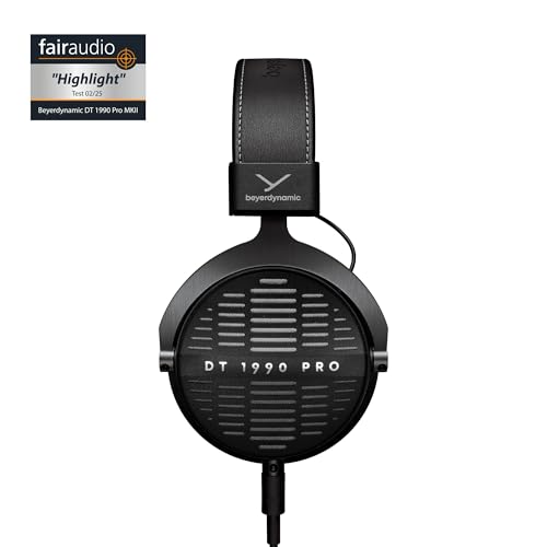 beyerdynamic DT 1990 PRO MKII Over-Ear-Studiokopfhörer mit offener Bauweise, steckbarem Kabel, präzisem Referenzklang für Mixing und Mastering, in schwarz Bild 2