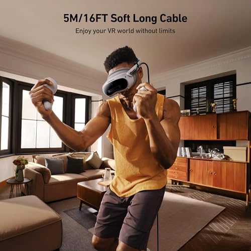 BENFEI Link Kabel 5M Kompatibel mit Oculus/Meta Quest 3S/3/2/1/Quest Pro und Pico 4/PC Steam VR Zubehör, High Speed PC Datenübertragung, USB 3.0 zu USB C Kabel für VR Headset und Gaming PC, Schwarz Bild 5