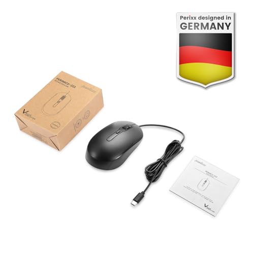 Perixx PERIMICE-222 Kabelgebundene Optische Maus, Verstellbare DPI 1200/1600/2000, Leiser klick, 1,8 m Kabel, Kompatibel mit Tablets Laptops PCs, Weiß Bild 7