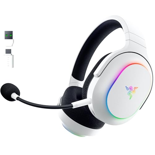 Razer Barracuda X Chroma - kabelloses Multiplattform-Gaming-Headset mit 6 Zonen Chroma RGB (SmartSwitch Hyperspeed & Bluetooth, 40mm Treiber, abnehmbares HyperClear Cardioid-Mikrofon) Weiß Bild 1