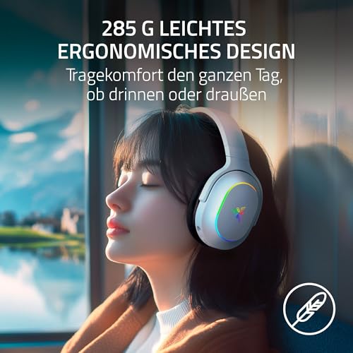 Razer Barracuda X Chroma - kabelloses Multiplattform-Gaming-Headset mit 6 Zonen Chroma RGB (SmartSwitch Hyperspeed & Bluetooth, 40mm Treiber, abnehmbares HyperClear Cardioid-Mikrofon) Weiß Bild 3