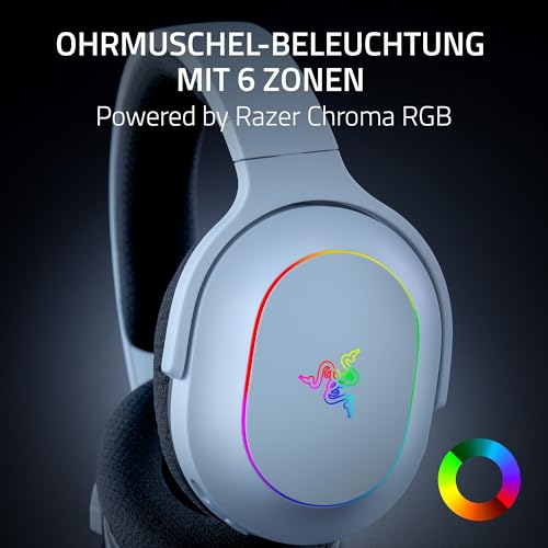 Razer Barracuda X Chroma - kabelloses Multiplattform-Gaming-Headset mit 6 Zonen Chroma RGB (SmartSwitch Hyperspeed & Bluetooth, 40mm Treiber, abnehmbares HyperClear Cardioid-Mikrofon) Weiß Bild 4