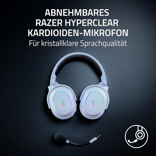 Razer Barracuda X Chroma - kabelloses Multiplattform-Gaming-Headset mit 6 Zonen Chroma RGB (SmartSwitch Hyperspeed & Bluetooth, 40mm Treiber, abnehmbares HyperClear Cardioid-Mikrofon) Weiß Bild 6