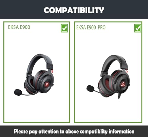 E900pro Ersatz Ohrpolster für EKSA E900 E900pro Gaming Headset Ersatz-Ohrpolster mit Proteinleder und Memory-Schaum Bild 2