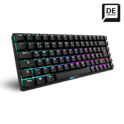Sharkoon Skiller SGK50 S3 PBT Schwarz, RGB Gaming Keyboard, Gateron G PRO 3.0 Yellow, 75% Layout Bild 2