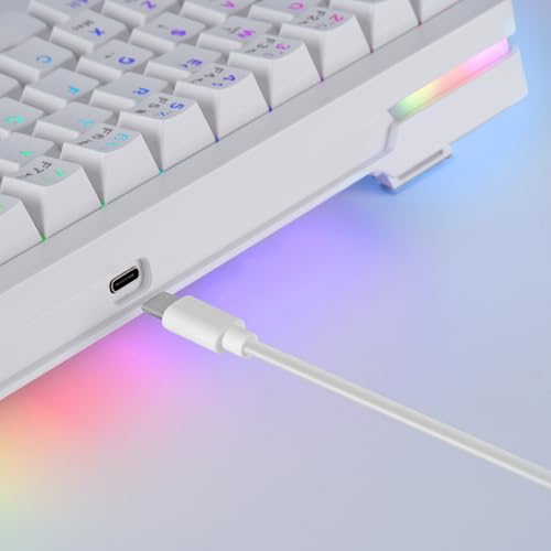 Mars Gaming MKMINIPRO, Spanisch, Mechanische Ultra-Kompakte 60 Prozent Tastatur, Hot-Swap-fähig Mechanische Switches, RGB Chroma, Gaming-Tastatur mit Antighosting, Braune Switches, Weiß Bild 6