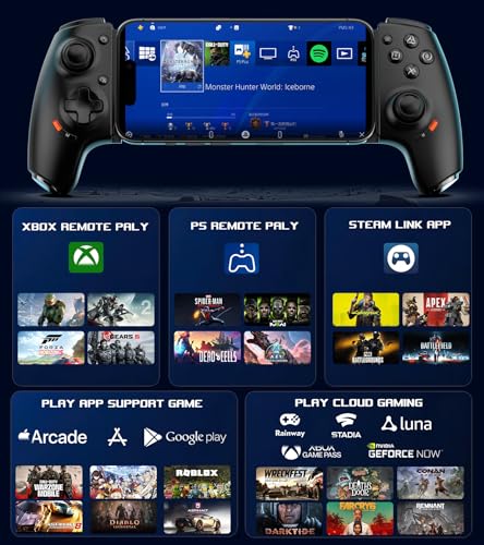 arVin Mobiler Gamepad-Controller für Android und iPhone 16/15 Serie (USB-C), unterstützt App-Tastenzuordnung, 3,5 mm Headset-Anschluss, Turbo, Makro-Taste, Hall-Joysticks, Cloud-Gaming, Streaming auf Bild 2