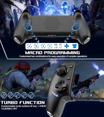arVin Mobiler Gamepad-Controller für Android und iPhone 16/15 Serie (USB-C), unterstützt App-Tastenzuordnung, 3,5 mm Headset-Anschluss, Turbo, Makro-Taste, Hall-Joysticks, Cloud-Gaming, Streaming auf Bild 6