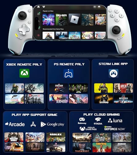 arVin Mobiler Gamepad-Controller für Android und iPhone 16/15 Serie (USB-C), unterstützt App-Tastenzuordnung, 3,5 mm Headset-Anschluss, Turbo, Makro-Taste, Hall-Joysticks, Cloud-Gaming, Streaming auf Bild 2
