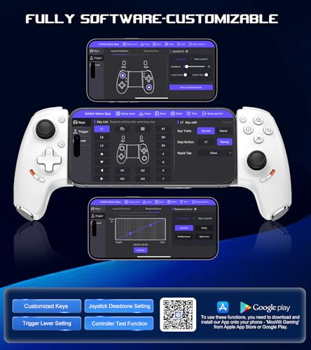 arVin Mobiler Gamepad-Controller für Android und iPhone 16/15 Serie (USB-C), unterstützt App-Tastenzuordnung, 3,5 mm Headset-Anschluss, Turbo, Makro-Taste, Hall-Joysticks, Cloud-Gaming, Streaming auf Bild 5
