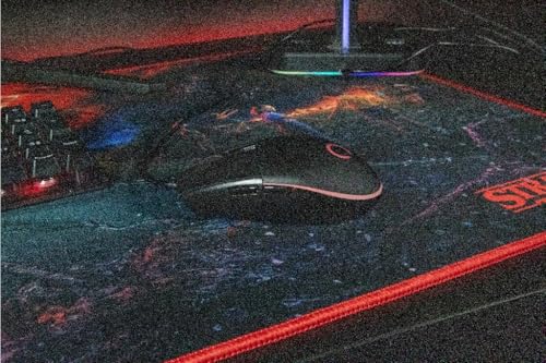 Konix Kabelgebundene Gaming-Maus Arcane 70 g für PC - 4 DPI-Stufen - Gummibeschichtung - Geflochtenes Kabel - Regenbogen-LED-Beleuchtung - Schwarz Bild 6