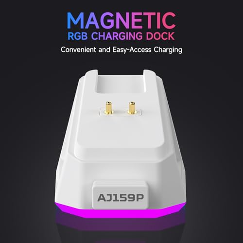 AJAZZ AJ159P Wireless Gaming Mouse, Equipped with PAW3395 Sensor, 26K DPI Support, 56 Gram Ultralight Design, 2.4G/USB-C, 400 mAh Battery, RGB Backlighting, Compatible with PC and Mac Systems, White Bild 3