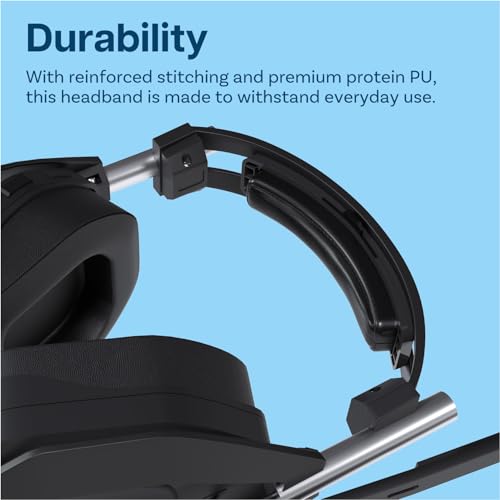 Stirnband Ersatz für Logitech G Astro A50 Gen 4 Kopfhörer von MMOBIEL – Protein PU Kopfbandpolster – Kopfhörer-Ersatzband - Headset Kopfkissen-Abdeckung Reparaturteil – Schwarz Bild 5