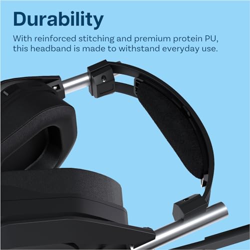 Stirnband Ersatz für Logitech G Astro A50 Gen 4 Kopfhörer von MMOBIEL – Velours Kopfbandpolster – Kopfhörer-Ersatzband - Headset Kopfkissen-Abdeckung Reparaturteil - Schwarz Bild 5