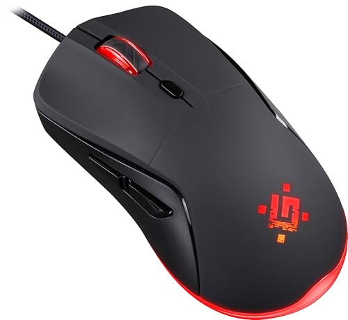 Defender Arga GM-049 - Gaming Maus kabelgebunden, RGB-Beleuchtung, 4 DPI-Stufen 1200–3600, 5 programmierbare Tasten, ergonomisch, optischer Sensor, beleuchtetes Scrollrad, inkl. Mauspad Bild 7