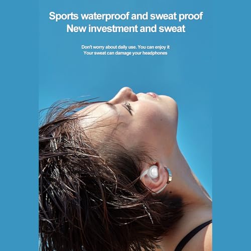 SENECESLI Einzelner Bluetooth Ohrhörer, Ohrbügel Bluetooth Kopfhörer, Geräuschreduzierung, IPX4 Wasserbeständiges Stereo Einzelohr Headset für Autofahren, Sport, Gaming (Black) Bild 5