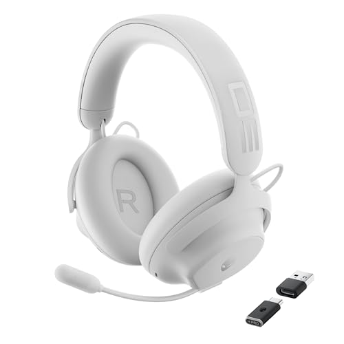 Alienware Pro Wireless Gaming Headset – kabelgebunden/kabellos, Bluetooth 5.3, 15 Minuten Schnellladung, Audioausgang 20 Hz, Akku-Sprechzeit (ANC an) bis zu 24 Stunden (Bluetooth), Mondlicht Bild 1