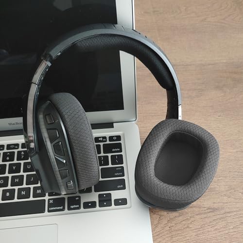 Ohrpolster + Kopfband kompatibel mit Logitech G930 G930s G430 G432 Headsets. Austauschbare Ohrpolster mit strapazierfähigem & atmungsaktivem Stoff/Hochdichtem Schaumstoff Bild 6