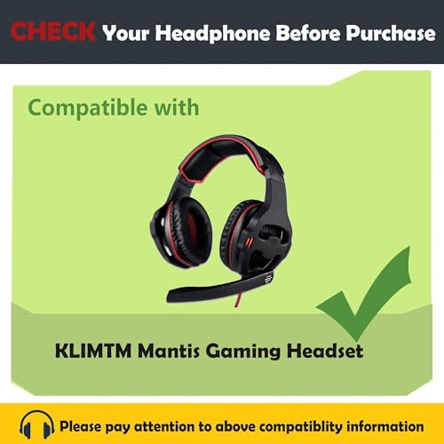Mantis Ohrpolster Kissen Kompatibel mit KLIMTM Mantis Gaming Headset Ersatz-Ohrpolster mit weicherem Proteinleder & Memory-Schaum Bild 2