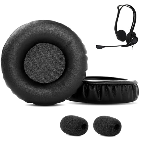 PC Headset 960 USB Kopfhörer Premium-Proteinleder Ersatz Ohrpolster Kompatibel mit Logitech PC Headset 960 USB Kopfhörer Ersatzpolster Bild 1
