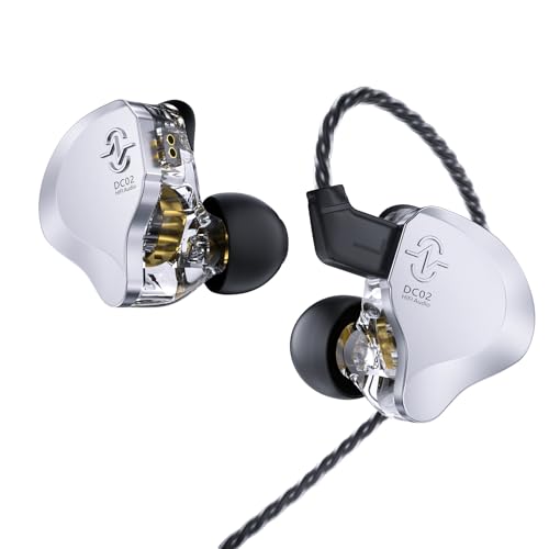 keephifi CCZ DC02 IEM Kopfhörer In-Ear-Monitor für klaren Sound, 1BA+1DD IEM mit 2-poligem abnehmbarem Kabel-Headset, HiFi-Bass Ohrhörer für Musiker, Sänger, Audiophile (Grün, mit mikro) Bild 1